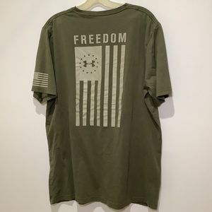 Under Armour Freedom Olive Green Tee